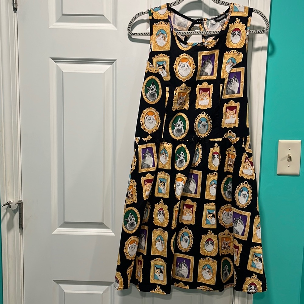 Retrolicious XL Cat Print Dress